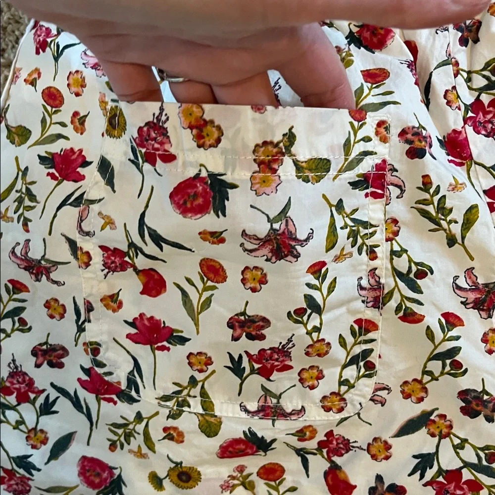 J.Crew Floral Seaside Shorts in antique white floral